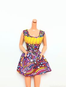 Barbie y Ken: Vestido barbie fashionista amarillo